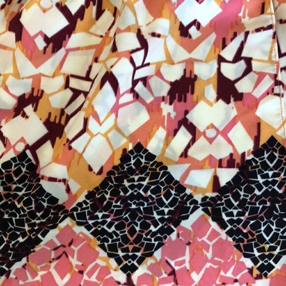 NEW Bar III Ivory, Coral and Black Faux Wrap Dress NWT - Picture 6 of 10